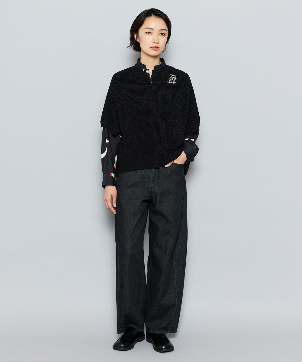 L'EQUIPE ラインスウィングブローチ シルバー
