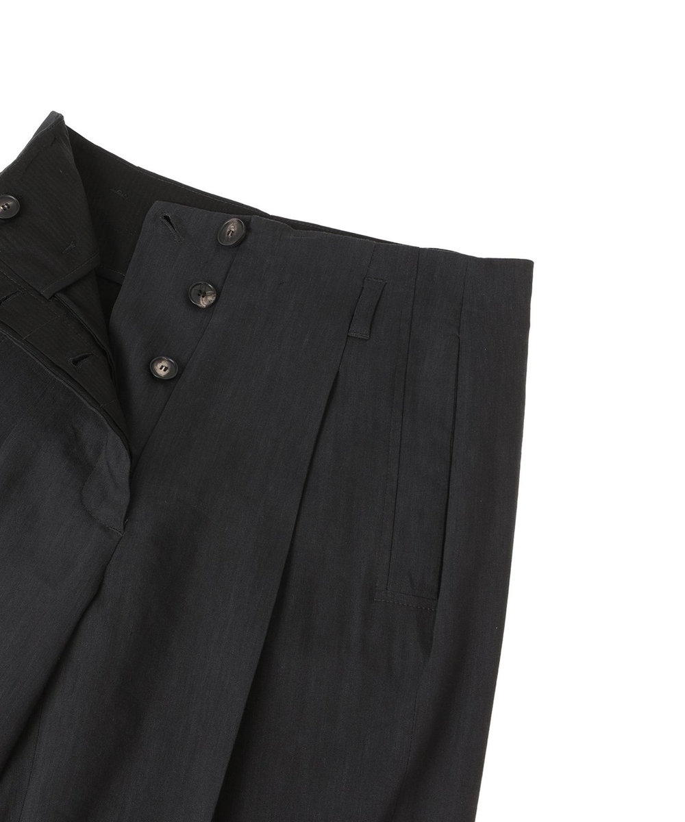1er Arrondissement ＜TELA (テラ)＞"VARCO" レーヨンリネンハイウエストパンツ ブラック