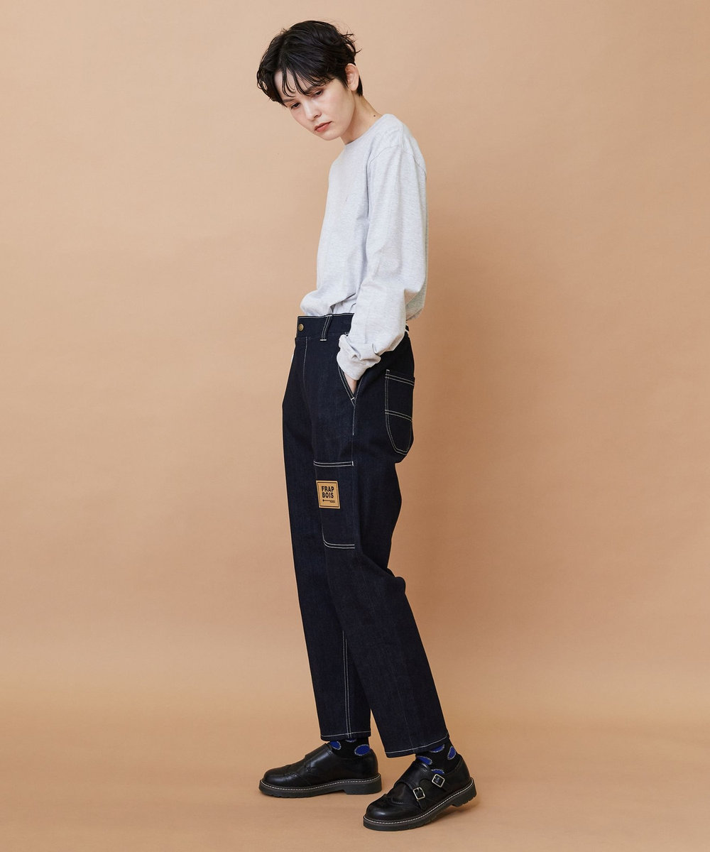 FRAPBOIS ムーブデニム パンツ ネイビー