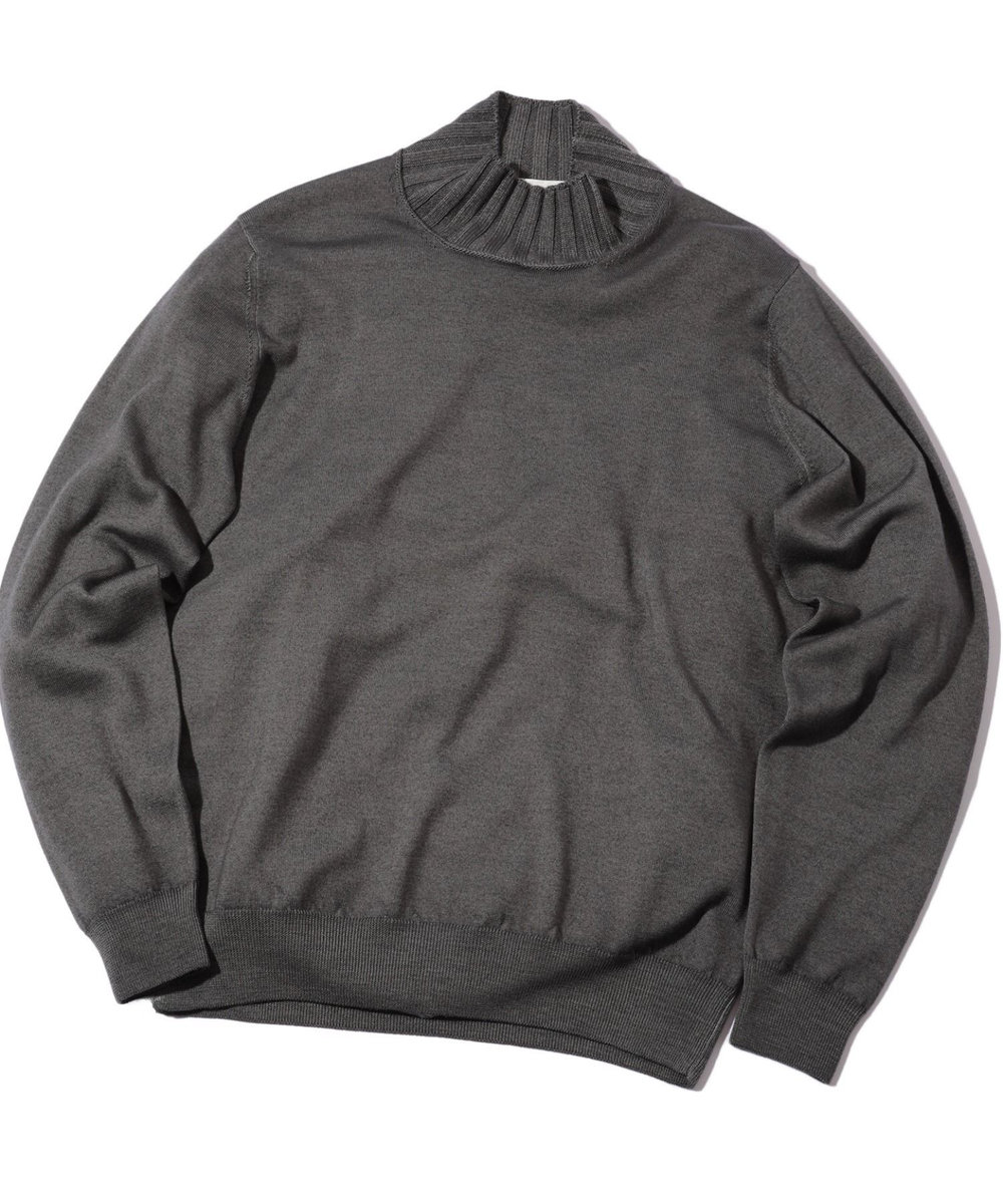 MEN'S BIGI 【FILIPPO DE LAURENTIIS】12G天竺ハイゲージニット グレー