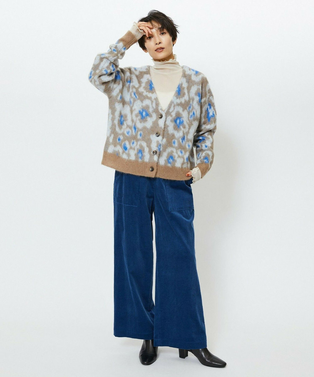 feerique feerique シャギーJQカーディガン ブラウン