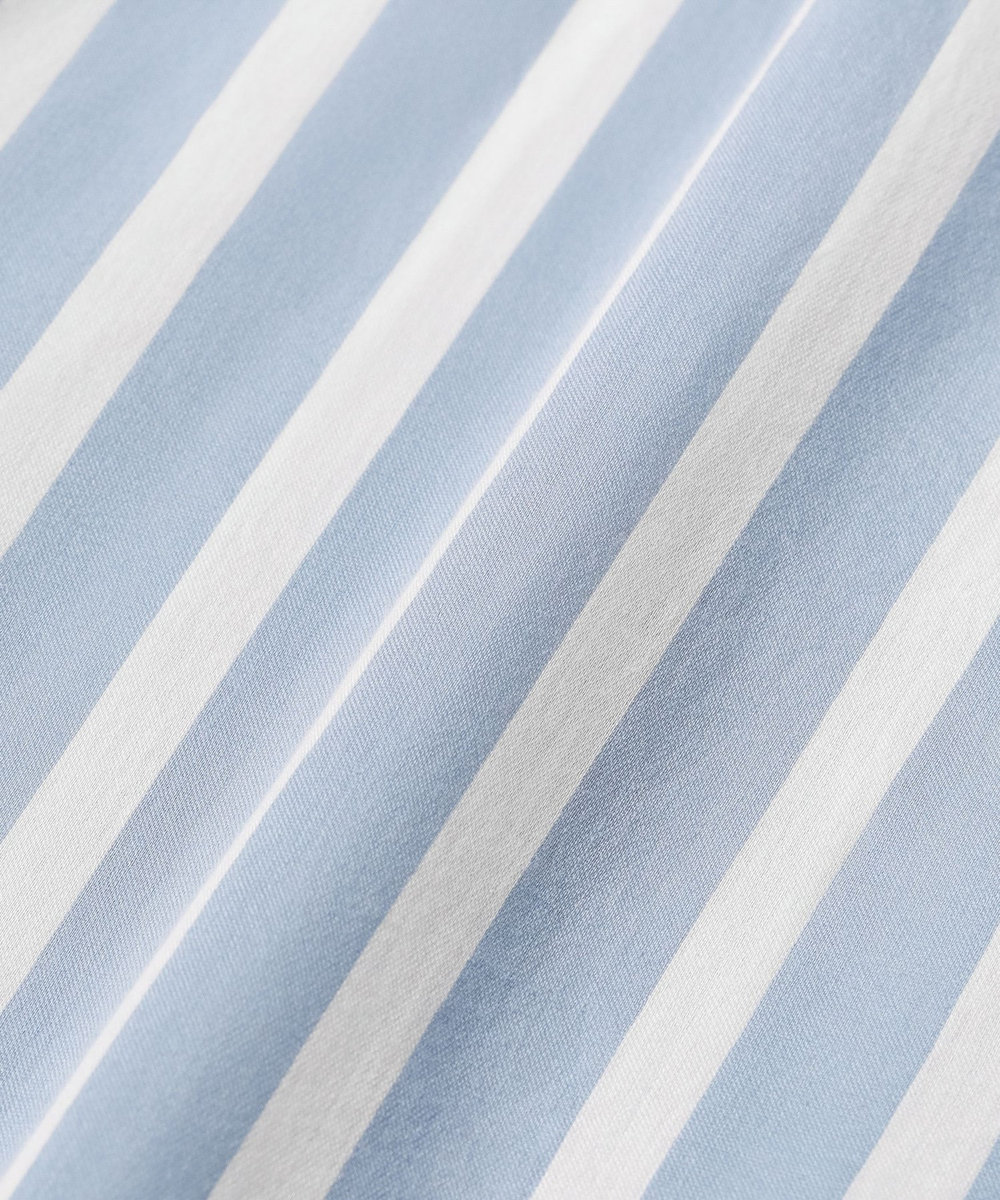 DÉPAREILLÉ COTTON SILK BORDER SLEEVELESS BLOUSE / コットンシルクボーダースリーブレスブラウス ブルー