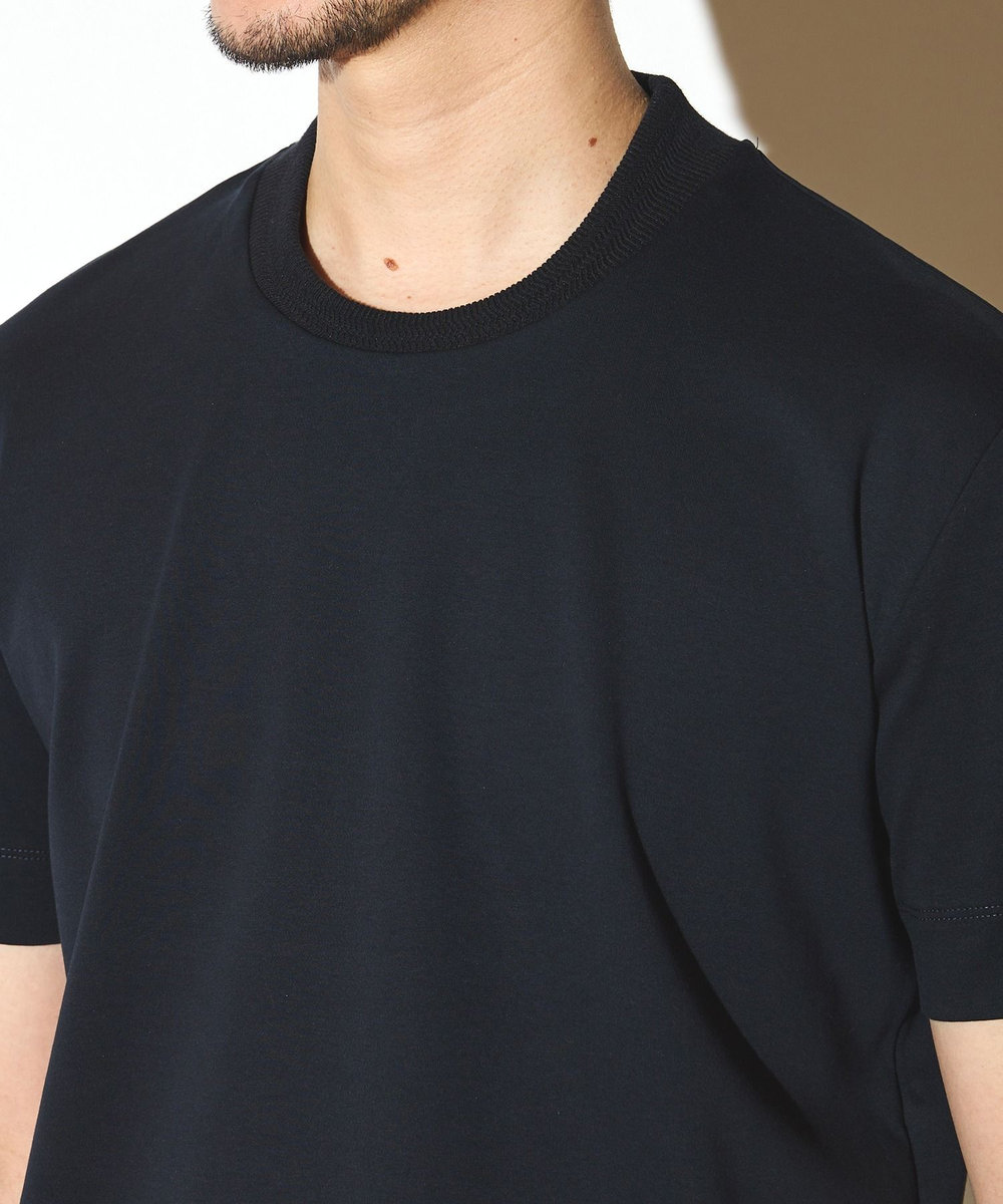 UNION STATION シルケットスムースクルーネックテーラーTシャツ ネイビー