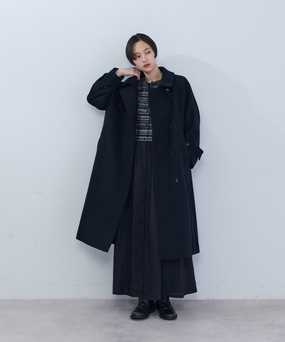 ADIEU TRISTESSE ウールロングコート ブラック