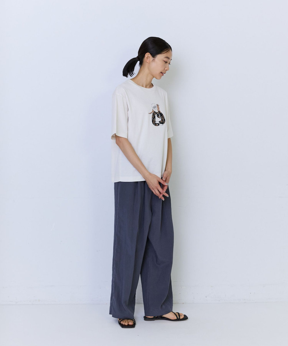 ADIEU TRISTESSE 杉本さなえさん コラボTシャツ アイボリー