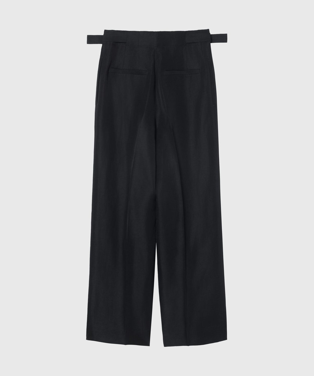DÉPAREILLÉ TRIACETATE LINEN WAIST BELT PANTS / トリアセテートリネンウエストベルトパンツ ネイビー