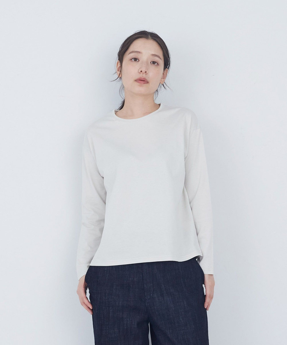 ADIEU TRISTESSE 刺繍入りロングスリーブＴシャツ アイボリー