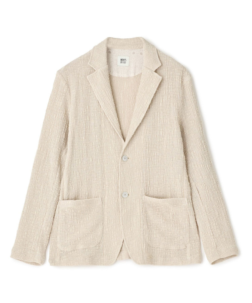 MEN'S BIGI スラブカールマイヤー 2Bジャケット ベージュ