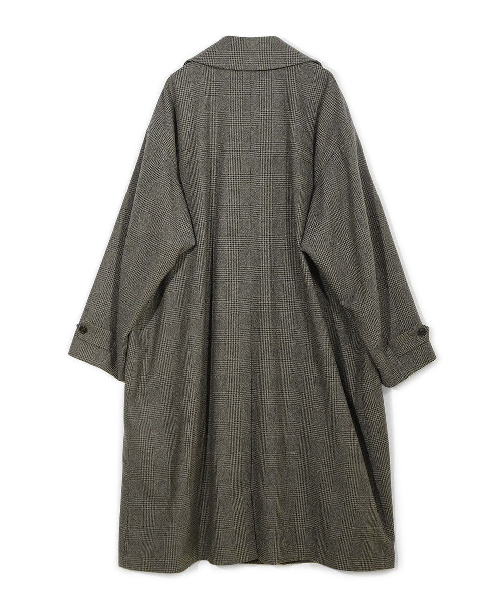 MEN'S BIGI 【50th Anniv . 菊池武夫】WOOL GLEN PLAID COAT カーキ