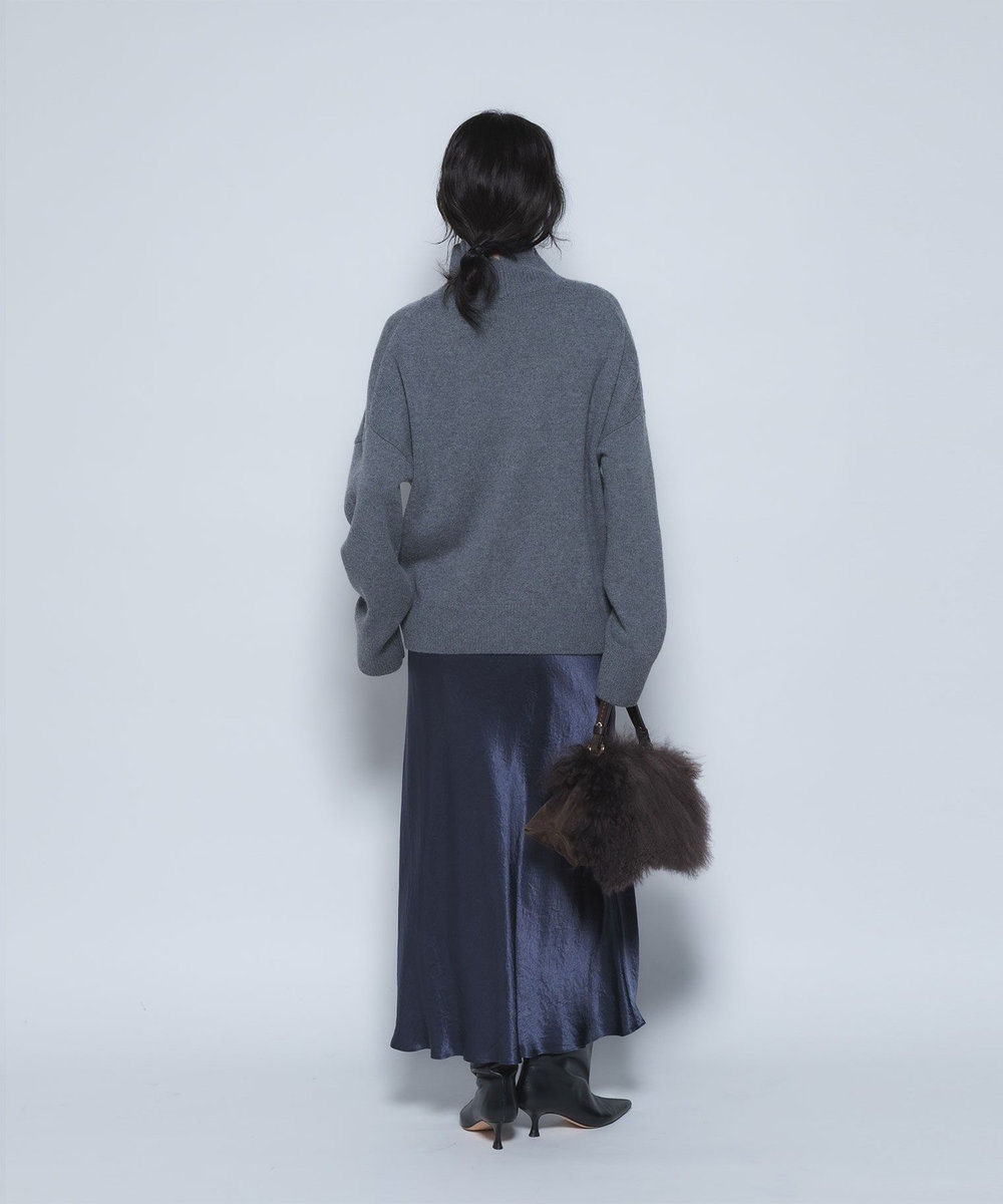 1er Arrondissement ビンテージサテンスカート ネイビー