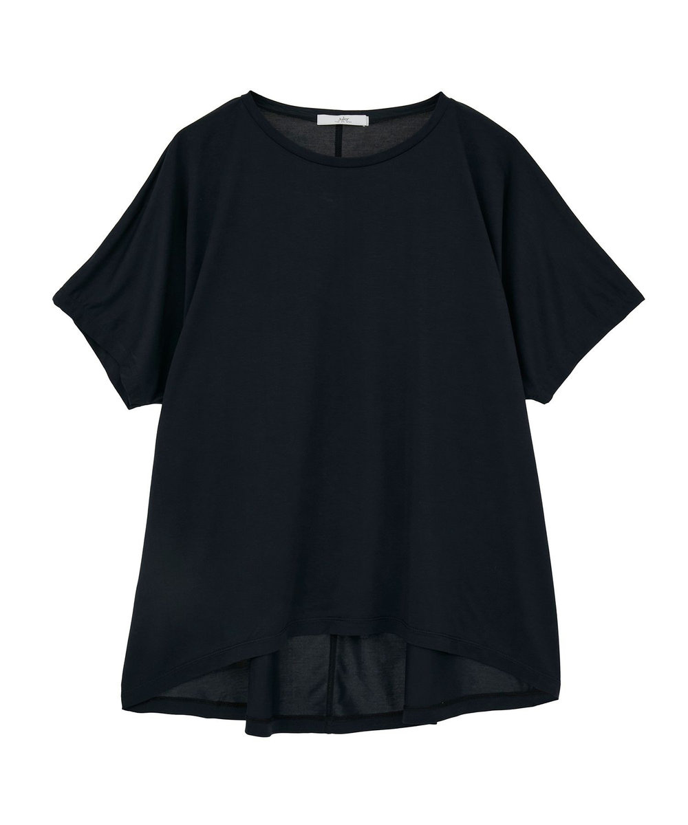 Julier マイクロ天竺ワイドTシャツ/エコ・マタニティ対応 ブラック