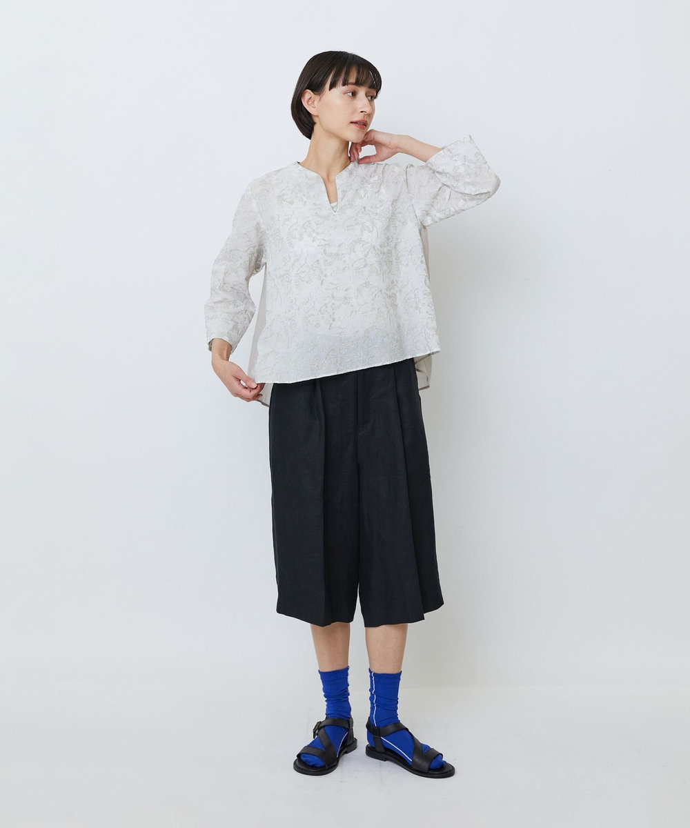 LOISIR 【アーティストコラボ】LOISIR×TORANEKOBONBON エンブロイダリーブラウス ベージュ系その他