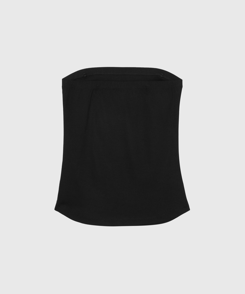 DÉPAREILLÉ SPANDEX JERSEY BARE TOP / スパンデックスジャージーベアトップ ブラック