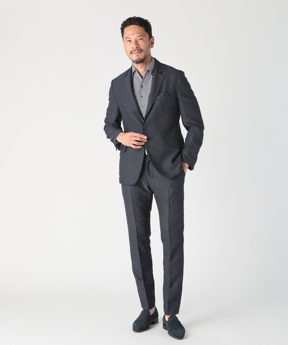 MEN'S BIGI 【ACTIVE TAILOR/アクティブテイラー】カラミメッシュストレッチパンツ ネイビー