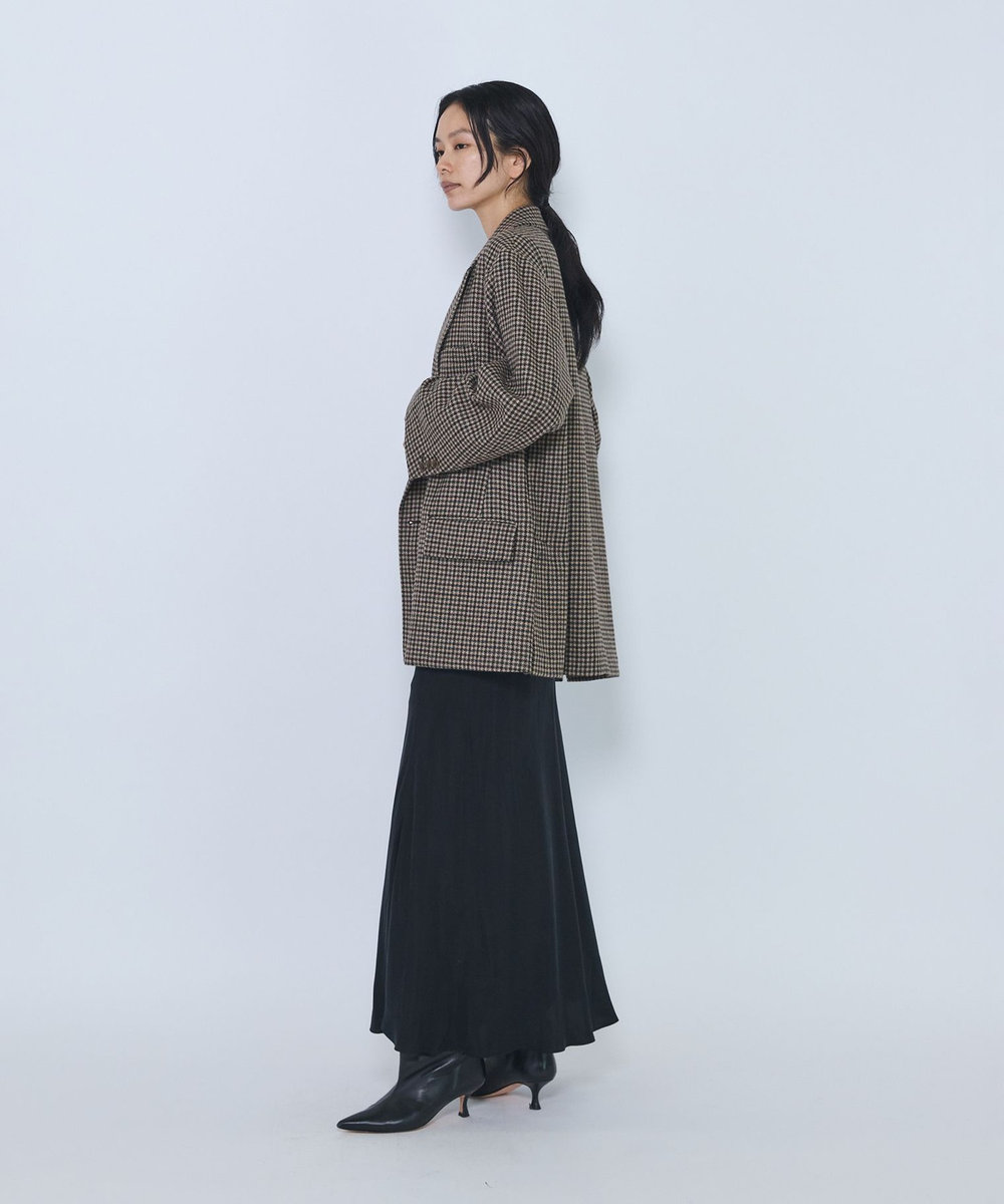 1er Arrondissement ＜COUTURE D'ADAM/クチュール ド アダム＞" Italian Shepherd Check"ビッグダブルジャケット ブラウン