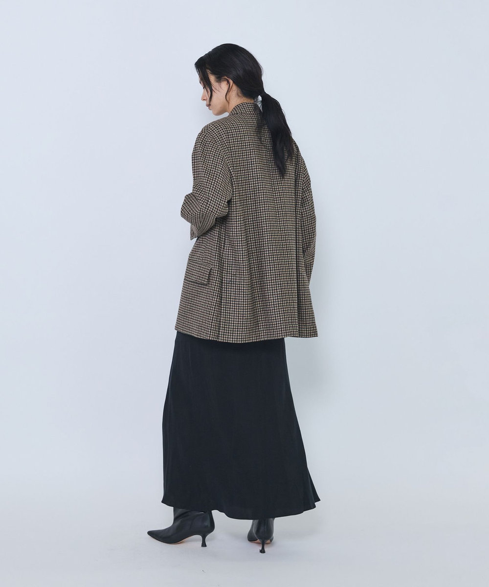 1er Arrondissement ＜COUTURE D'ADAM/クチュール ド アダム＞" Italian Shepherd Check"ビッグダブルジャケット ブラウン