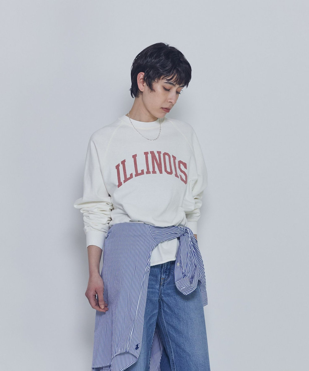 1er Arrondissement 【WEB限定】＜REMI RELIEF(レミ レリーフ)＞ロゴスウェット オフホワイト