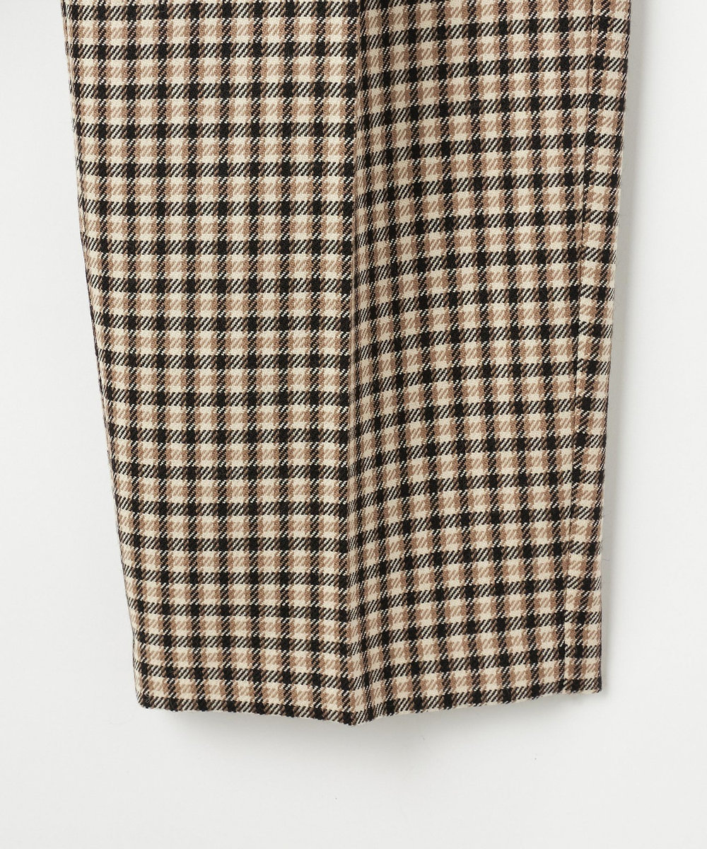 DÉPAREILLÉ WOOL CHECK BELTED PANTS / ウールチェックベルテッドパンツ ブラウン系その他
