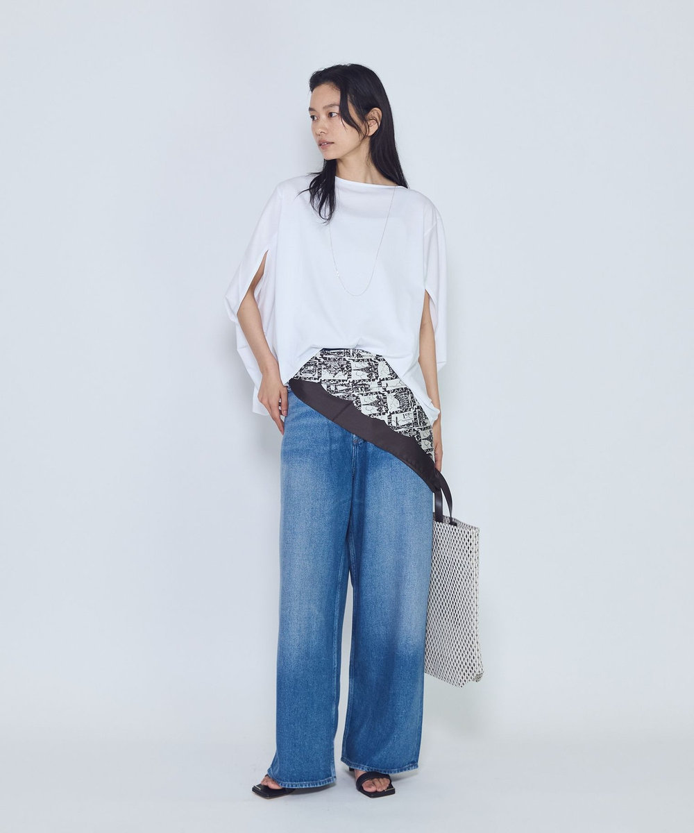 1er Arrondissement クリアー天竺フォルムTシャツ オフホワイト