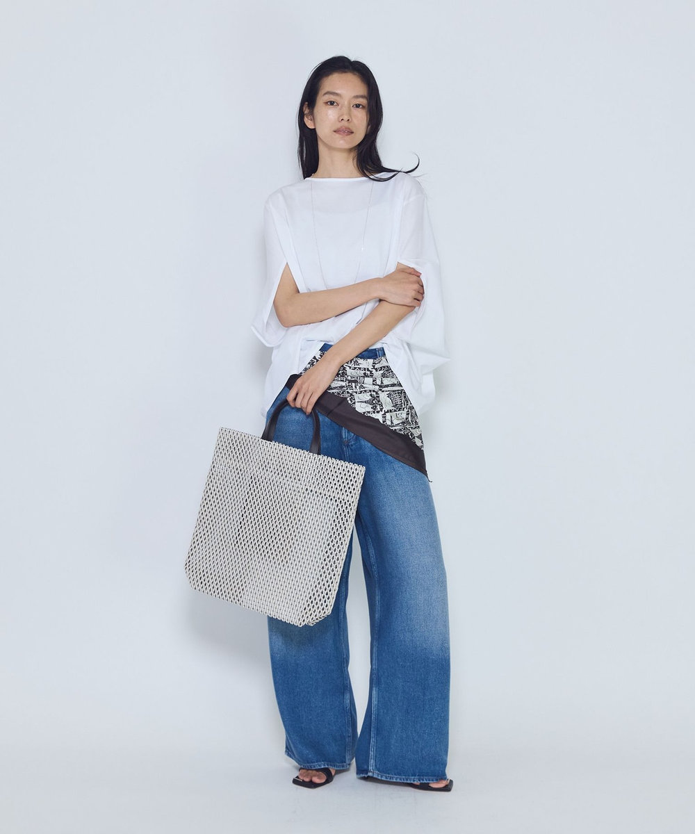 1er Arrondissement クリアー天竺フォルムTシャツ オフホワイト