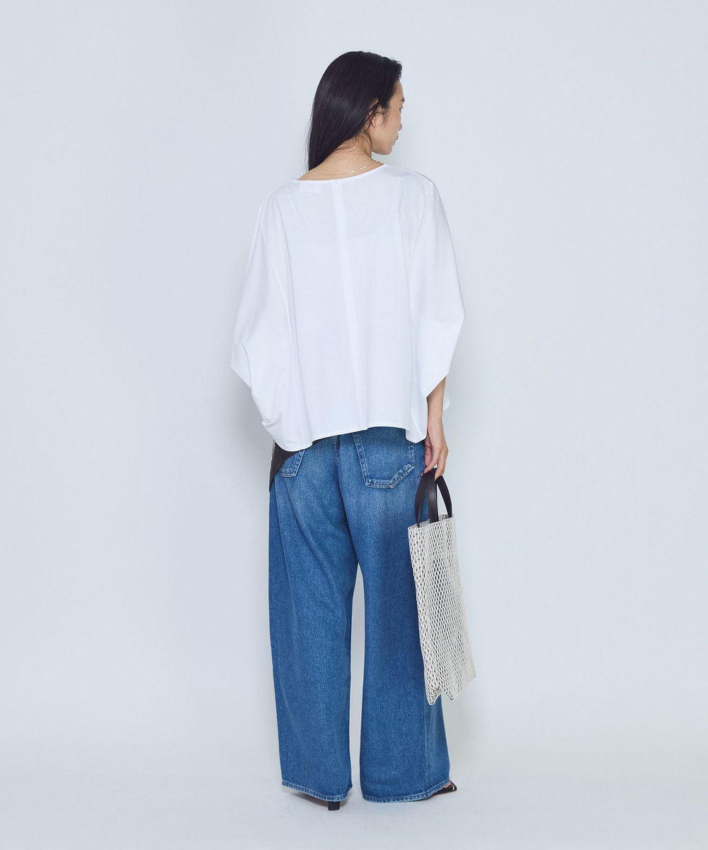 1er Arrondissement クリアー天竺フォルムTシャツ オフホワイト