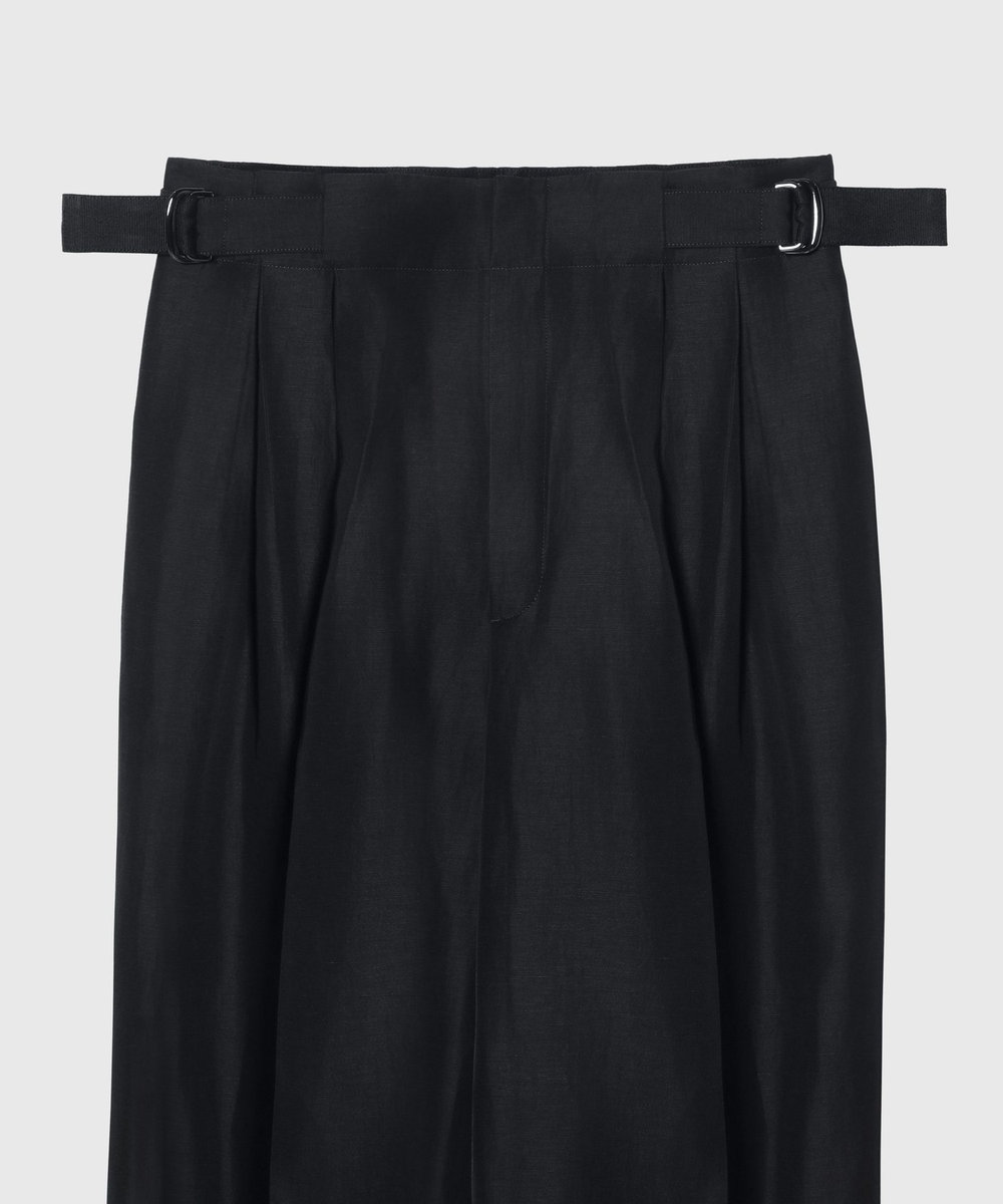 DÉPAREILLÉ TRIACETATE LINEN WAIST BELT PANTS / トリアセテートリネンウエストベルトパンツ ネイビー