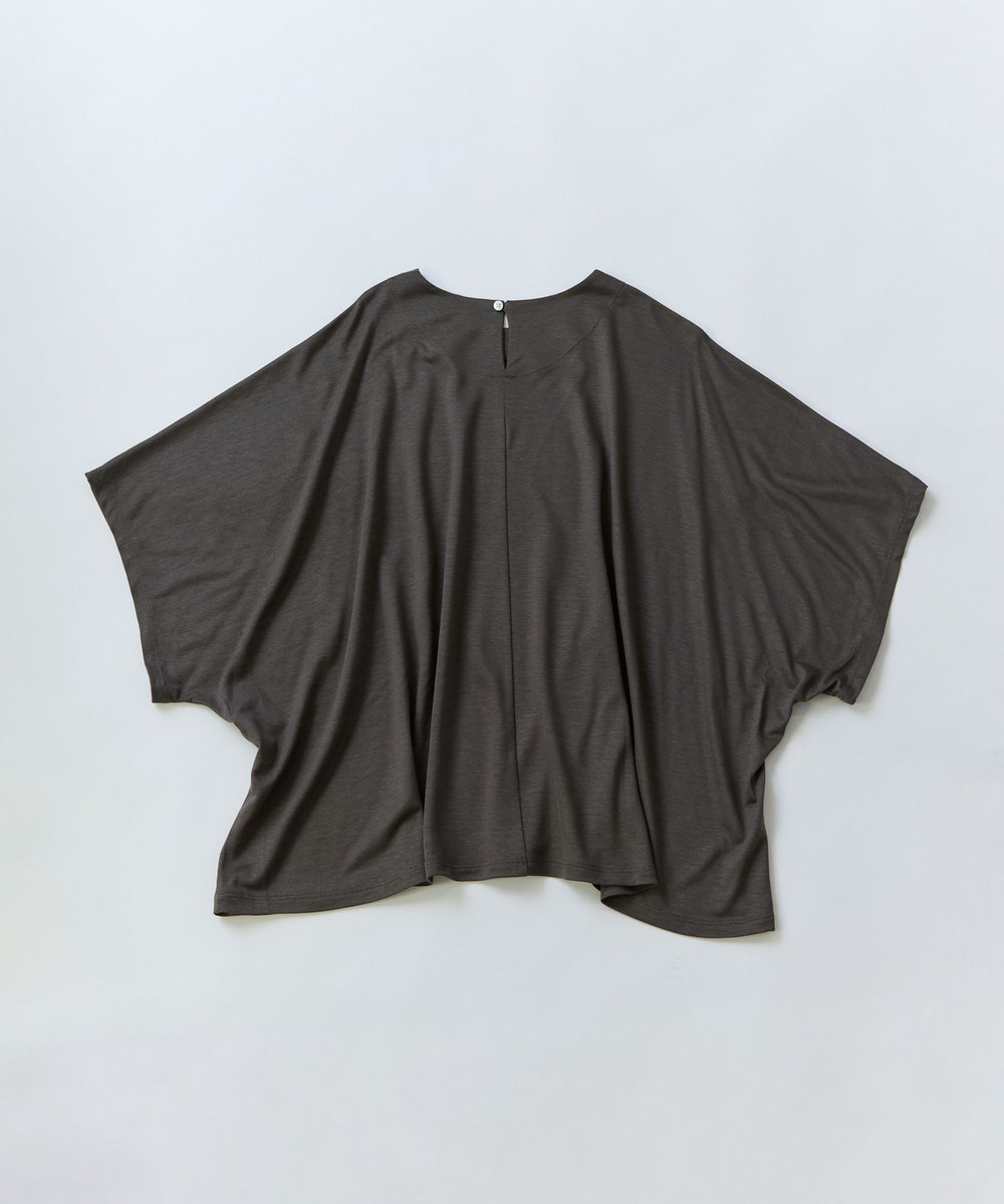 LOISIR リヨセル天竺ドルマンスリーブTシャツ カーキ