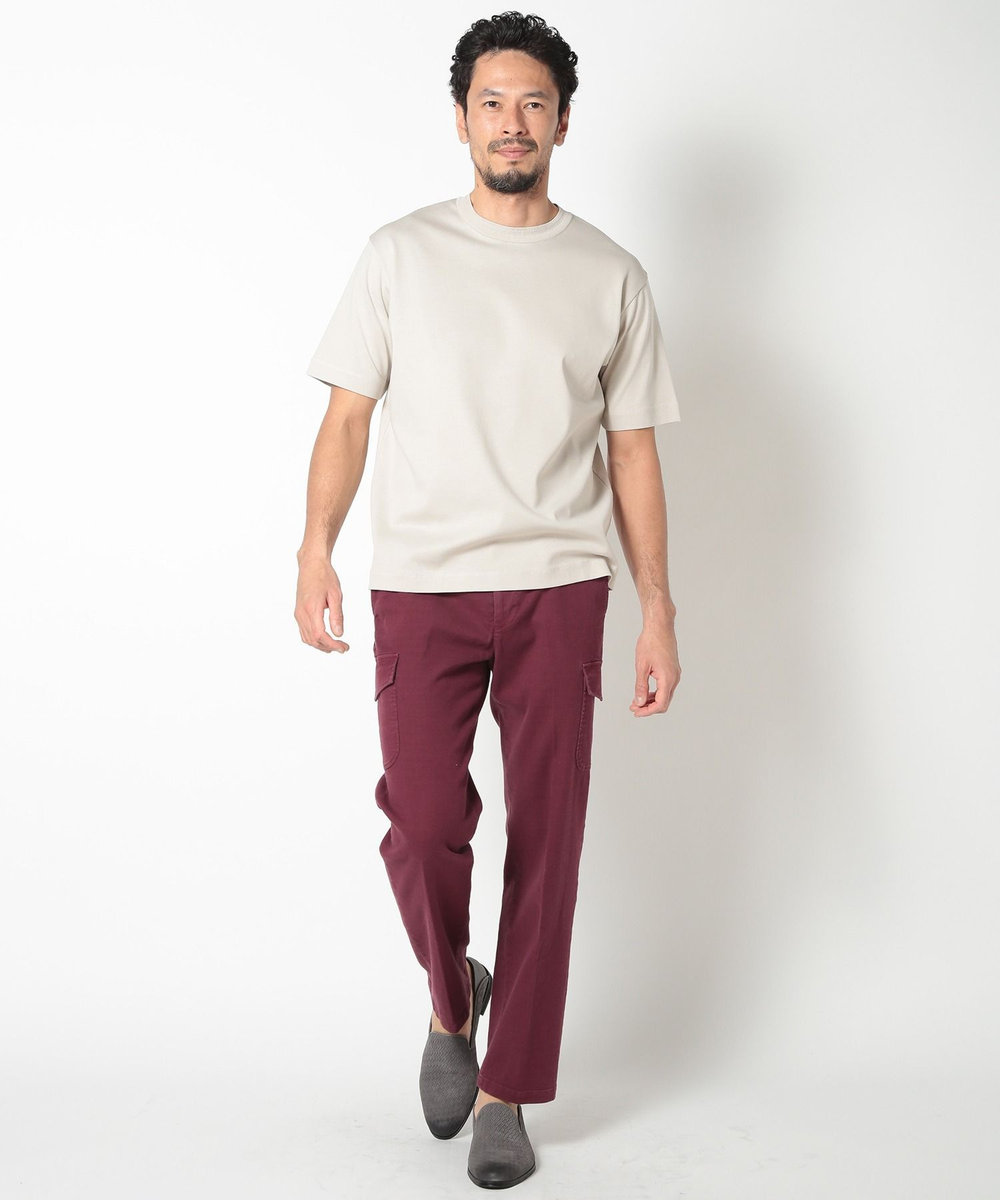 MEN'S BIGI 60/2マーセライズジャージクルーネックTEE ベージュ