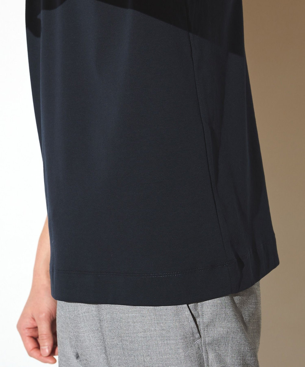 UNION STATION シルケットスムースクルーネックテーラーTシャツ ネイビー