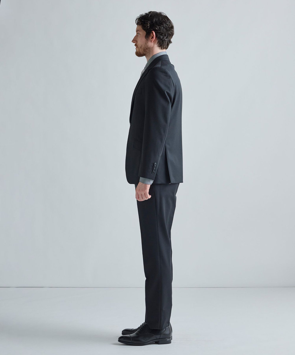 MEN'S BIGI ウールブレンド ブラックフォーマルスーツ＜ストレッチ＞ ブラック