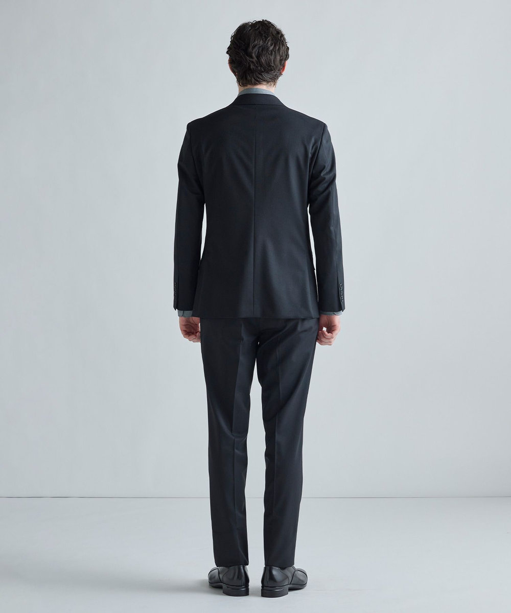 MEN'S BIGI ウールブレンド ブラックフォーマルスーツ＜ストレッチ＞ ブラック