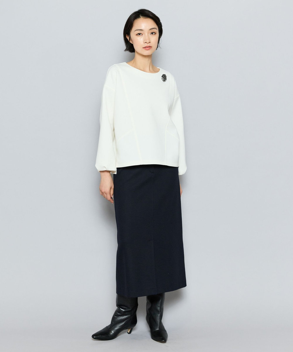L'EQUIPE フラワーフリンジブローチ ブラック