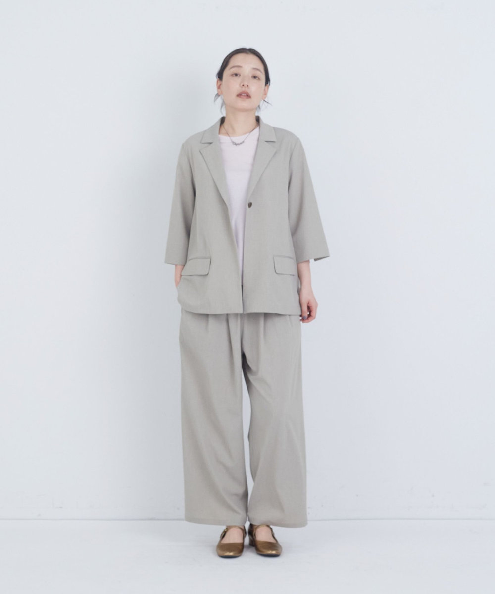ADIEU TRISTESSE ドロップ型天然石ネックレス グレー