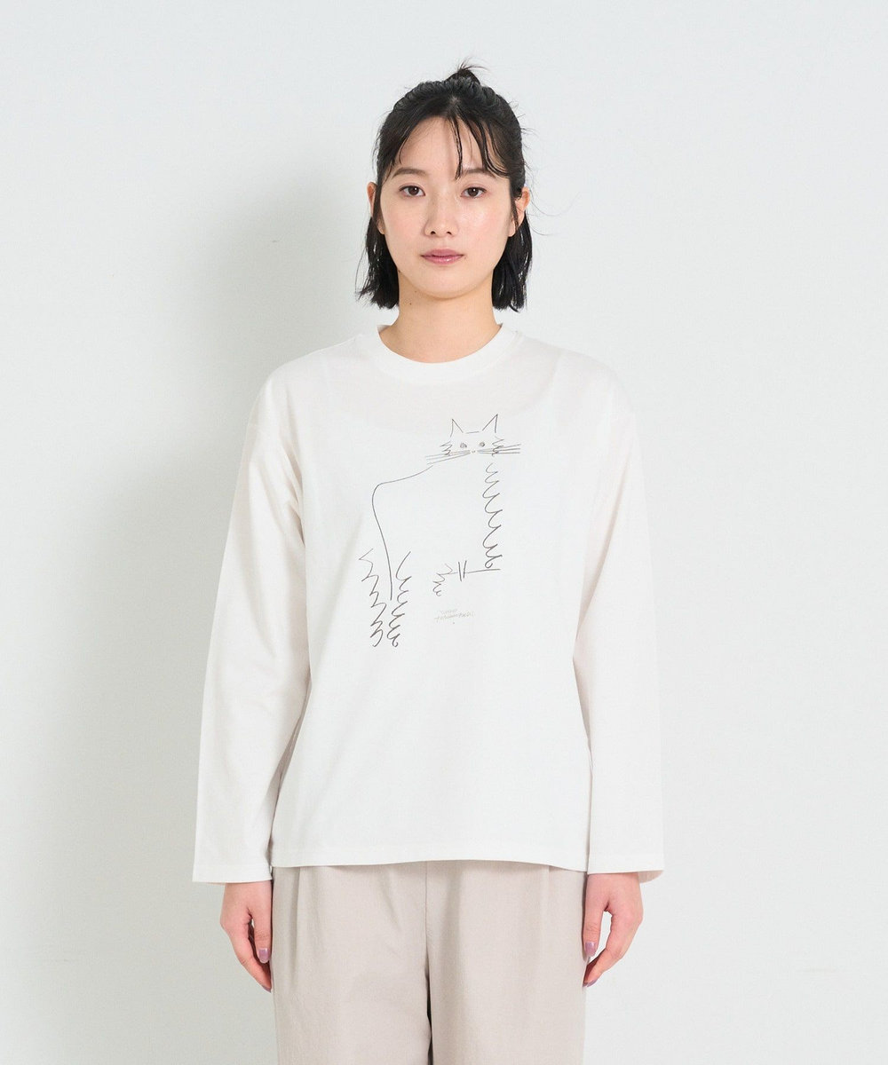 congés payés ADIEU TRISTESSE ichiro yamaguchi.長袖Tシャツ ホワイト