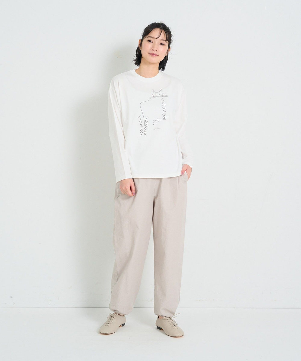 congés payés ADIEU TRISTESSE ichiro yamaguchi.長袖Tシャツ ホワイト