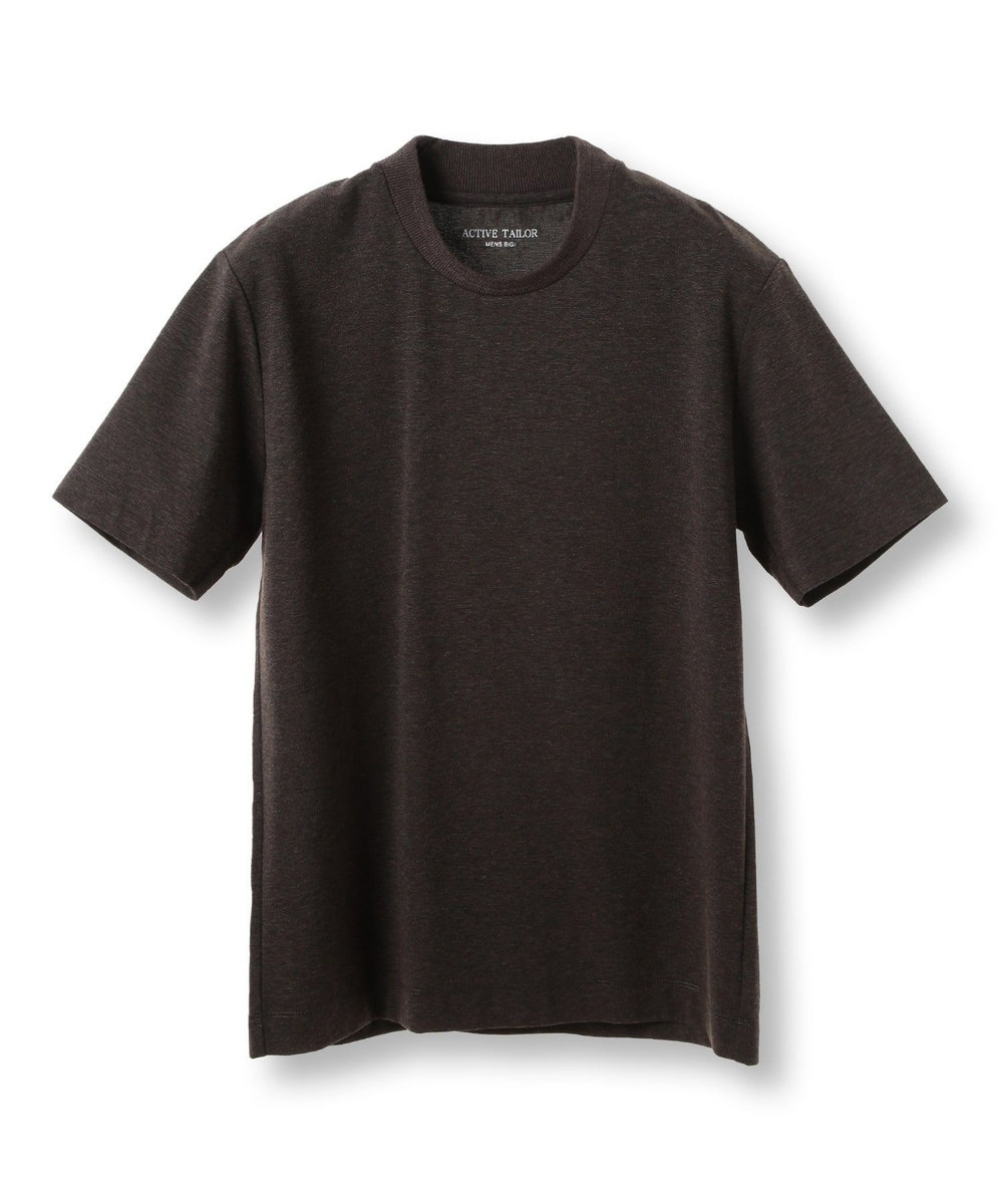 MEN'S BIGI 【ACTIVE TAILOR/アクティブテイラー】シルケットスムースクルーネックTシャツ＜接触冷感 / UVカット＞ ブラウン