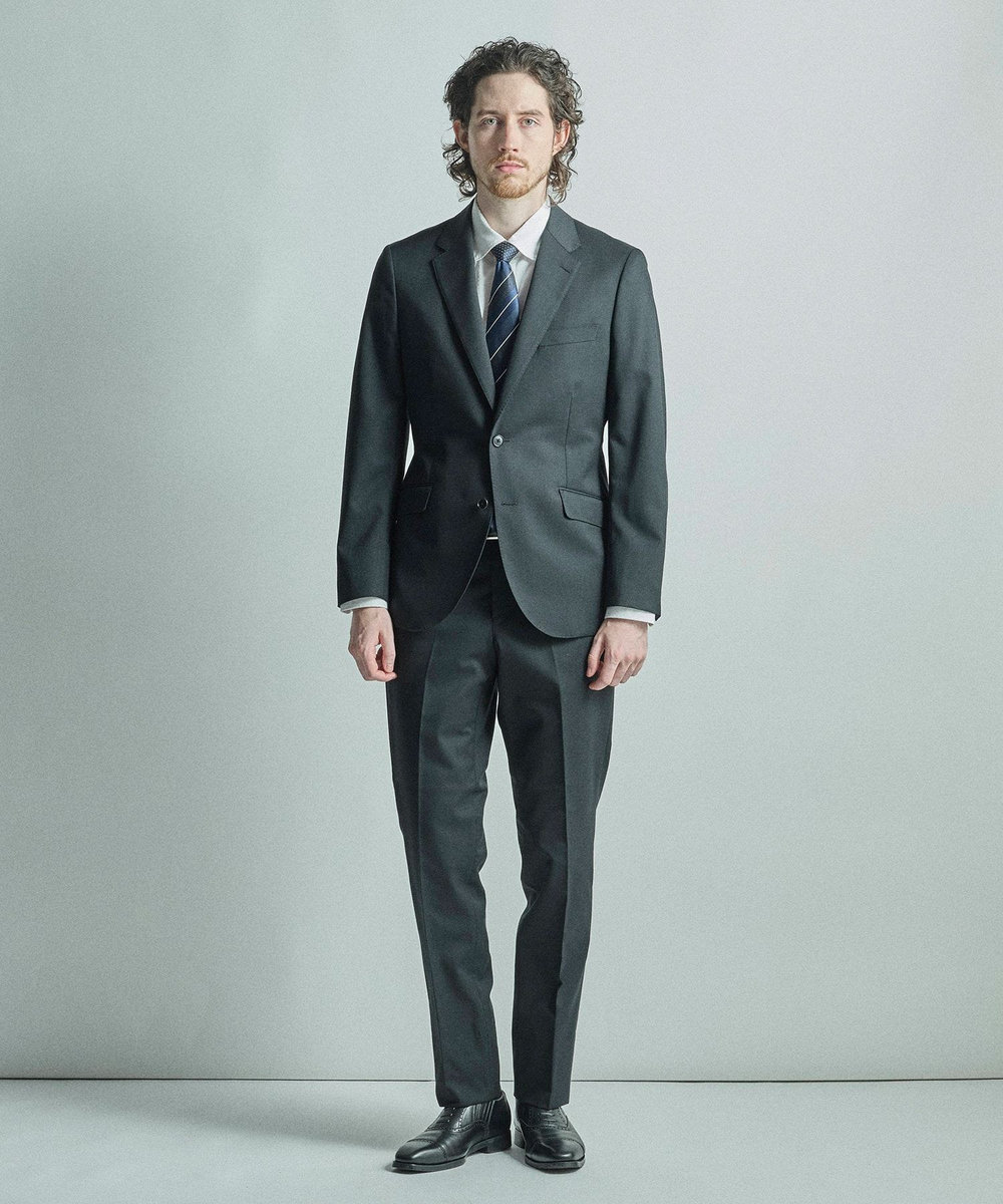 MEN'S BIGI シャドーペイズリーストライプ×ピンドット柄シルクネクタイ ネイビー