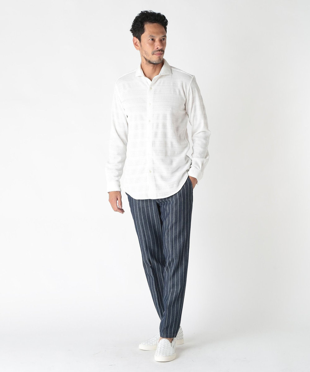 MEN'S BIGI ショートポイントカラージャージシャツ ホワイト