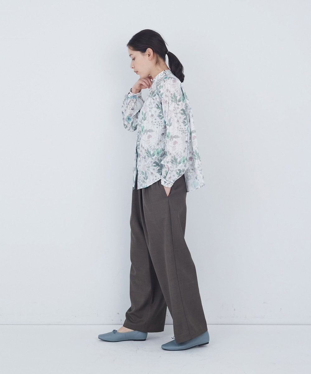 ADIEU TRISTESSE リバティプリントパッチワークブラウス ブルー系その他