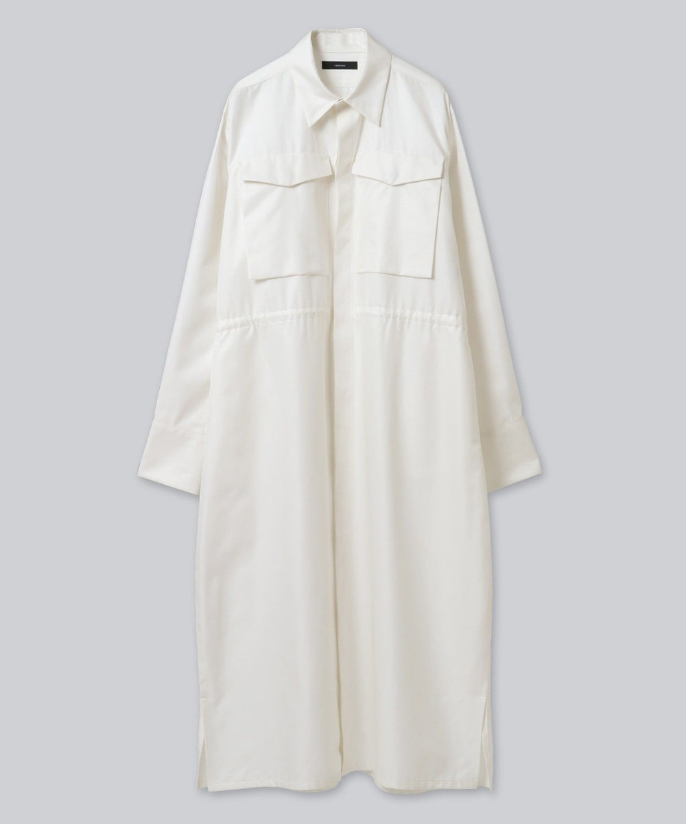 endalence シルクコットンシャツドレス ホワイト