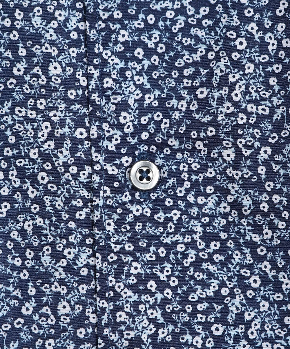 MEN'S BIGI 【ACTIVE TAILOR】 コットンドレスハーフスリーブシャツ ネイビー