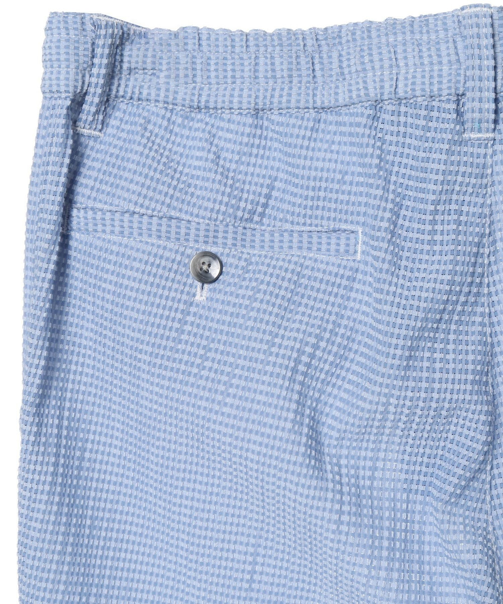 MEN'S BIGI 3Dサッカーストレッチアンクル丈イージーパンツ サックスブルー
