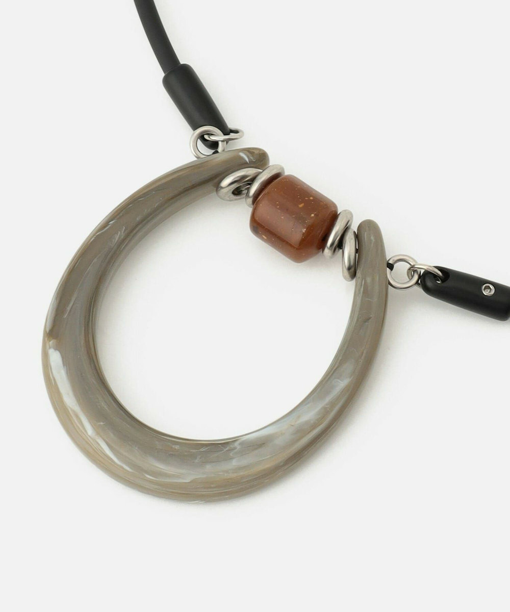 L'EQUIPE Mabel   アクリルオーバルペンダント ベージュ