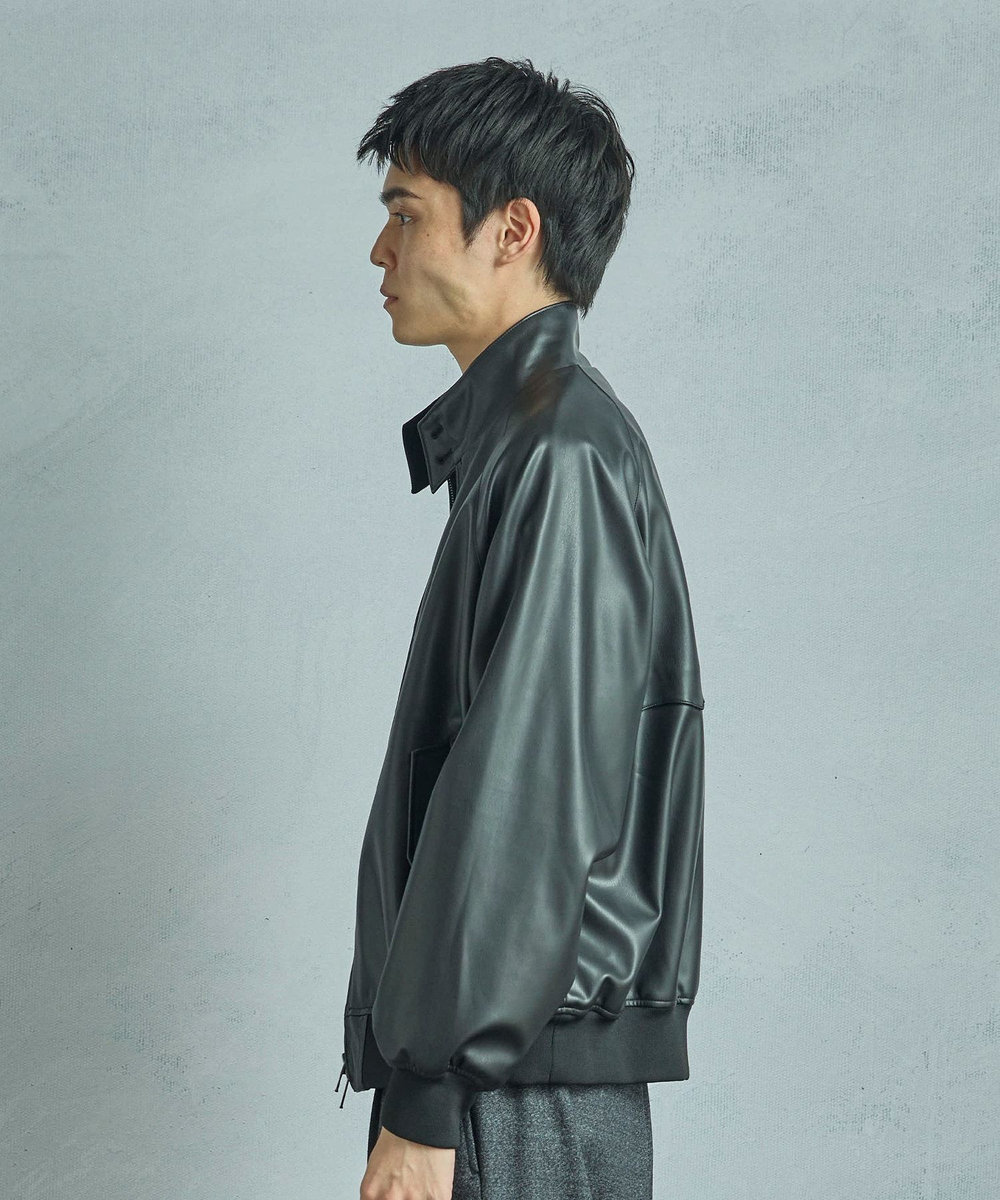 MEN'S BIGI 【BARACUTA/バラクータ】別注フェイクレザーG9ハリントンジャケット ブラック