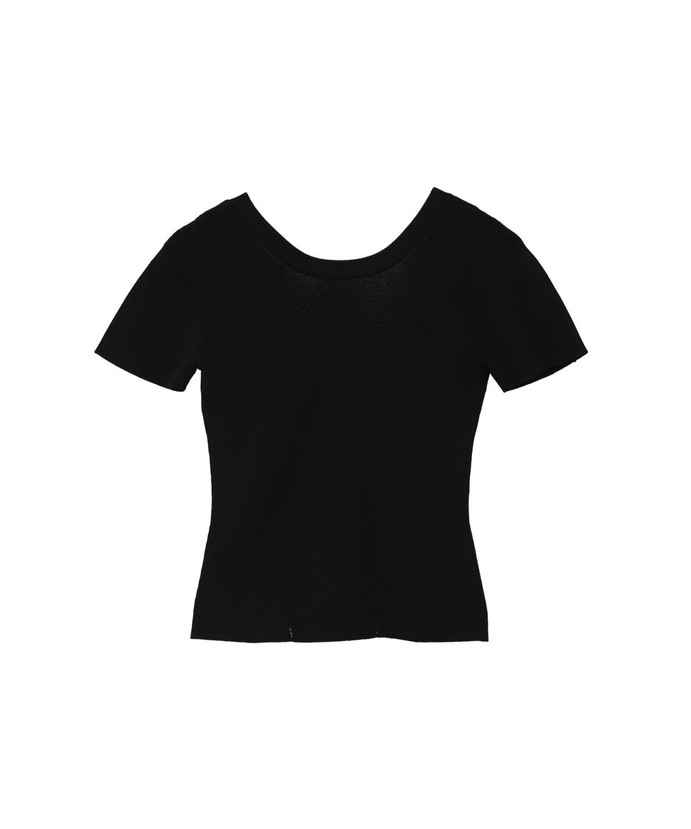 1er Arrondissement ＜NICENICE MOMENT（ナイスナイス モーメント）＞コンパクトTシャツ ブラック