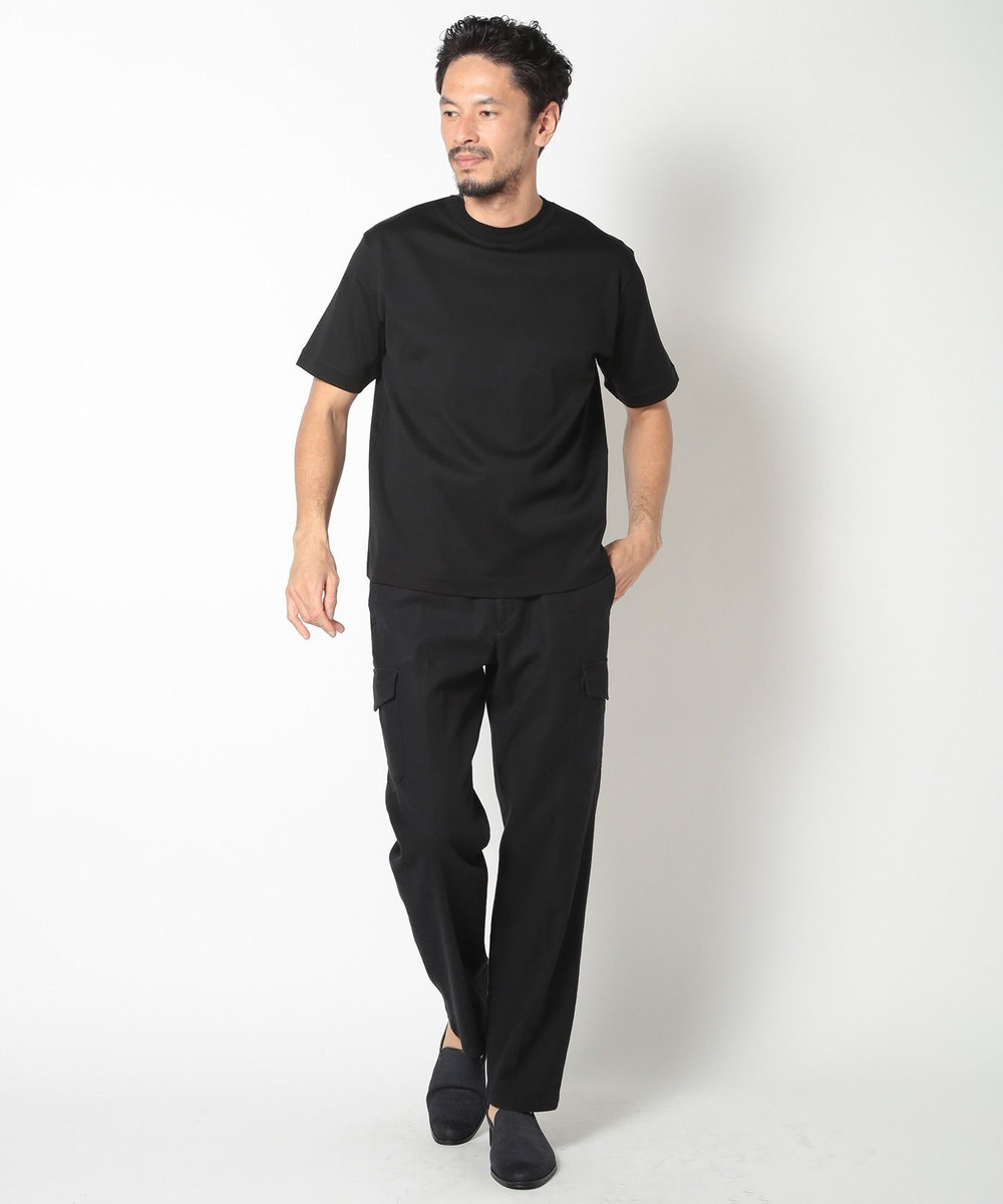 MEN'S BIGI 60/2マーセライズジャージクルーネックTEE ブラック