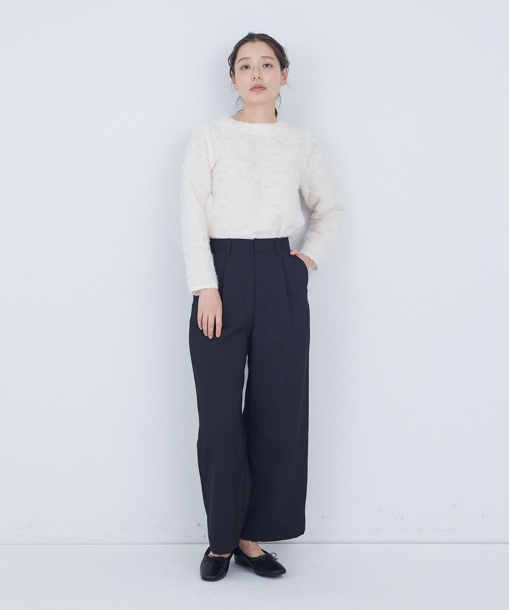 ADIEU TRISTESSE タックストレートパンツ ブラック