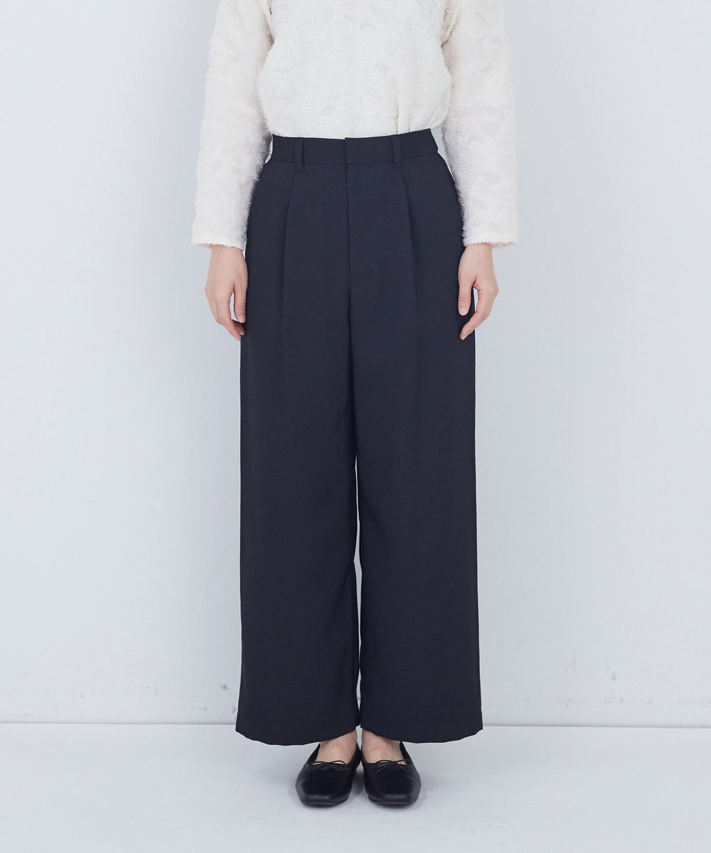 ADIEU TRISTESSE タックストレートパンツ ブラック