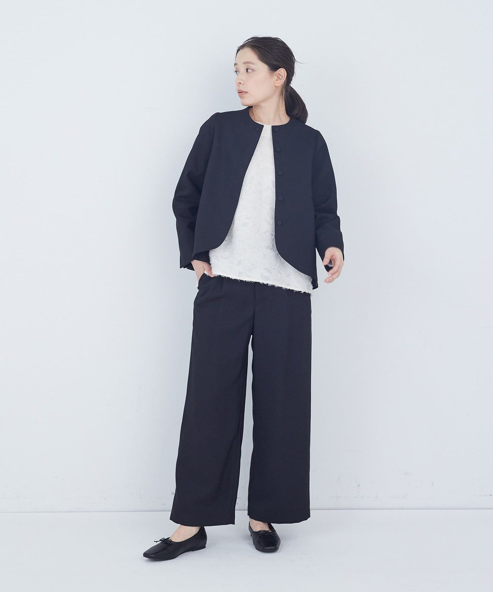 ADIEU TRISTESSE タックストレートパンツ ブラック