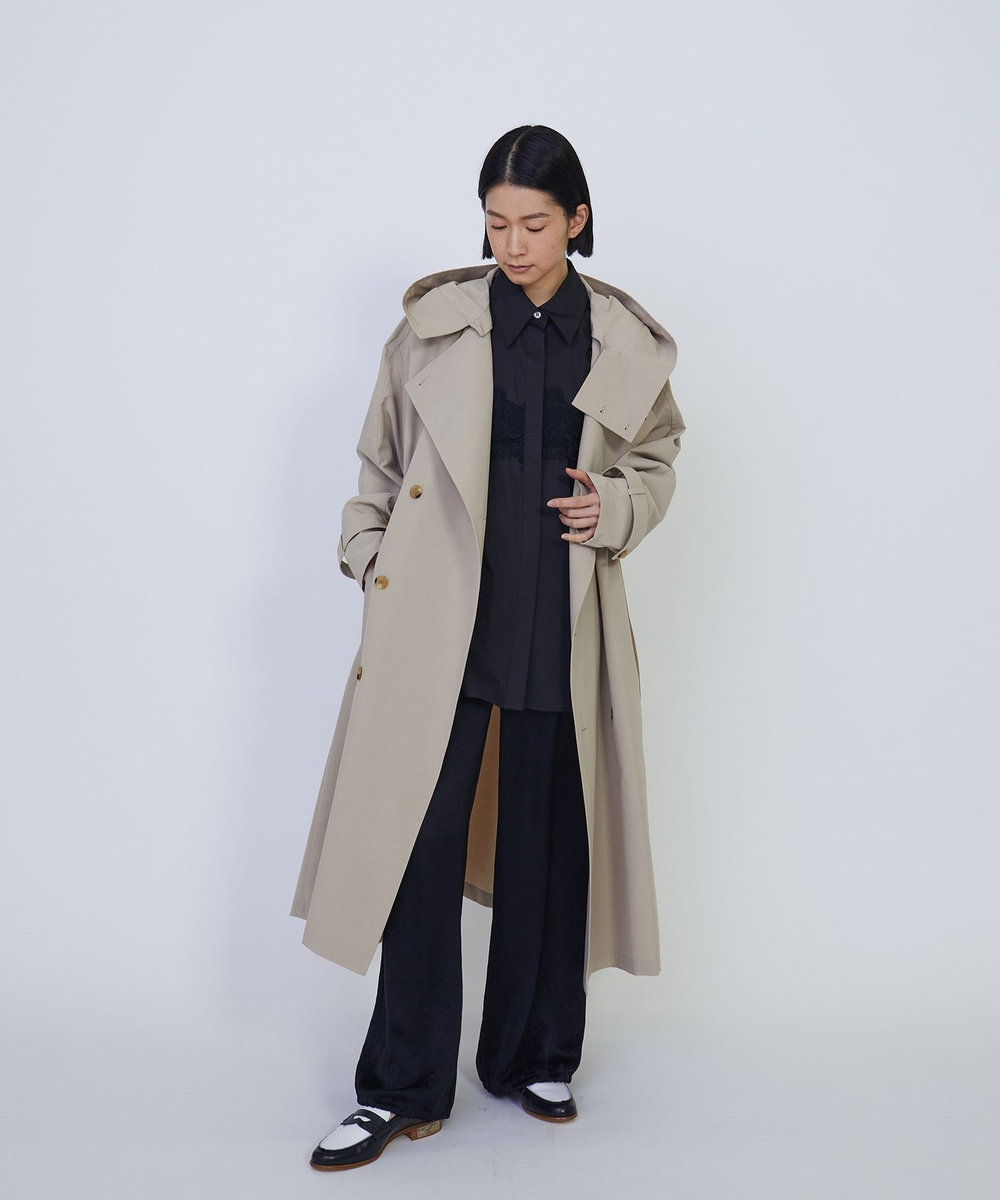 1er Arrondissement ＜VACHEMENT×1er Arrondissement＞シェルタフタトレンチコート ベージュ